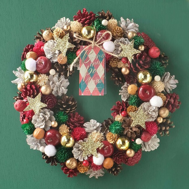 クリスマスを急がなくても、、、ナチュラルリース 特大 42✖︎12㎝