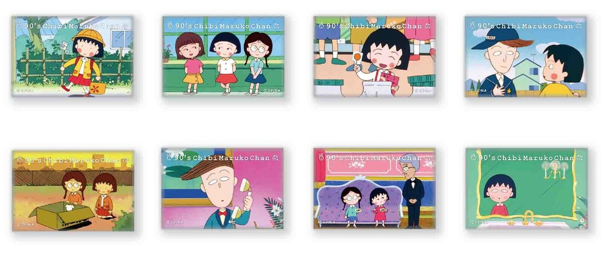 ブラインド缶バッジ（スクエア型）8個入りBOX ちびまる子ちゃん
