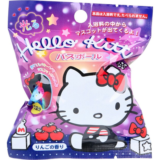 独特の素材 ハローキティ 1回分の商品 75g りんごの香り 光るバスボール 入浴剤