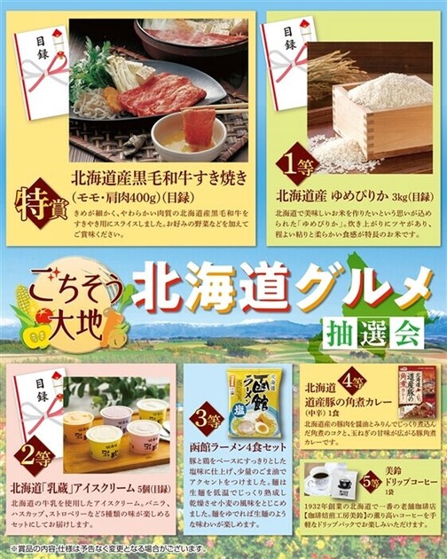ごちそう大地 北海道グルメ抽選会100人用の商品ページ|卸 ごちそう大地 北海道グルメ抽選会100人用の商品ページ|卸