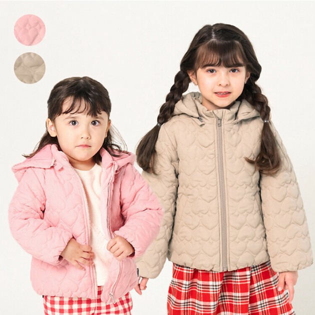 Kids' Jacket Cotton Batting Heart-Patterned | Import