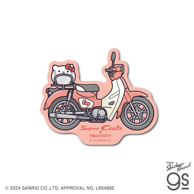 Super Cub×サンリオキャラクターズ ステッカー ハローキティ01 バイク スーパーカブ Honda グッズ  LCS1676の商品ページ｜卸・仕入れサイト【スーパーデリバリー】