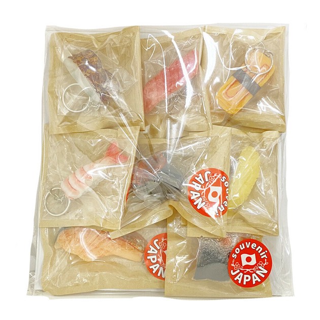 8個セット 食品サンプルキーホルダー THE 日本食 8種 海外お土産 8個セット 食品サンプルキーホルダー THE 日本食 8種 海外お土産