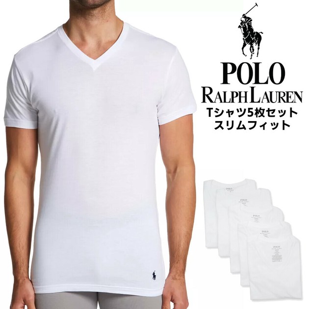 （US発)POLO RALPH LAUREN スリム Tシャツ 5枚パック Polo Ralph Lauren 5-Pack Slim Fit V-Neck T-Shirts | Nordstrom