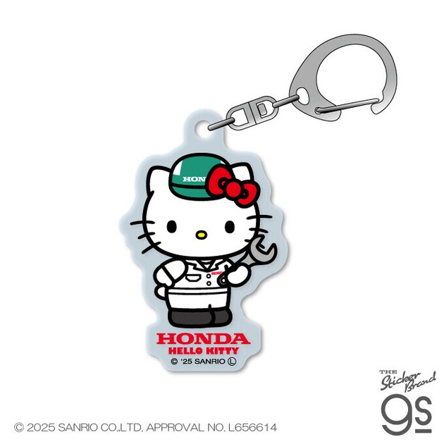 Honda×ハローキティ アクリルキーホルダー 作業着 サンリオ