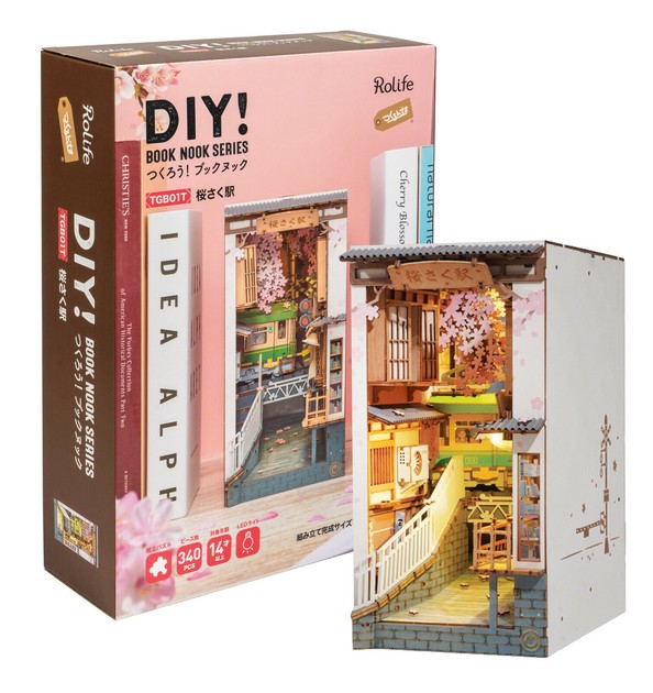 TGB01T 桜さく駅／3Dウッドパズル（ブックヌック）の商品ページ