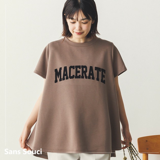 tシャツ ラインストーンフロッキープルオーバー レディース STRAWBERRY-FIELDS tシャツ ラインストーンフロッキープル