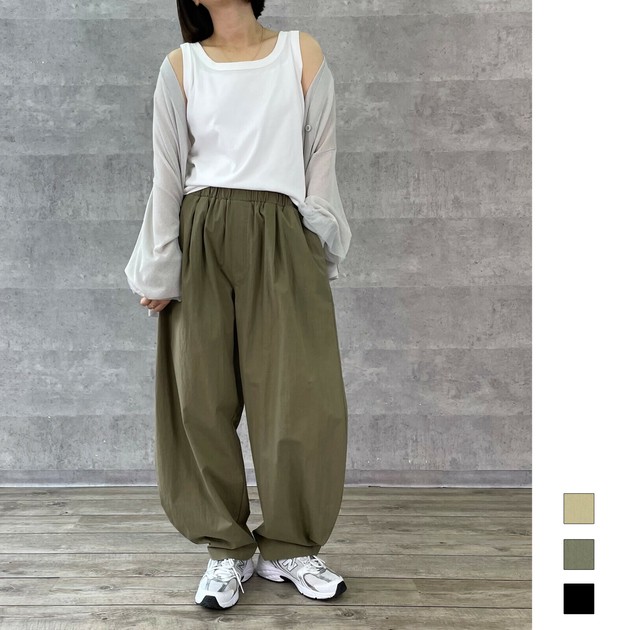 アンナケリー　モロッコパンツ　カーキ　美品 AnnaKerryアンナケリー59252603】夏モロッコパンツ「2025夏物