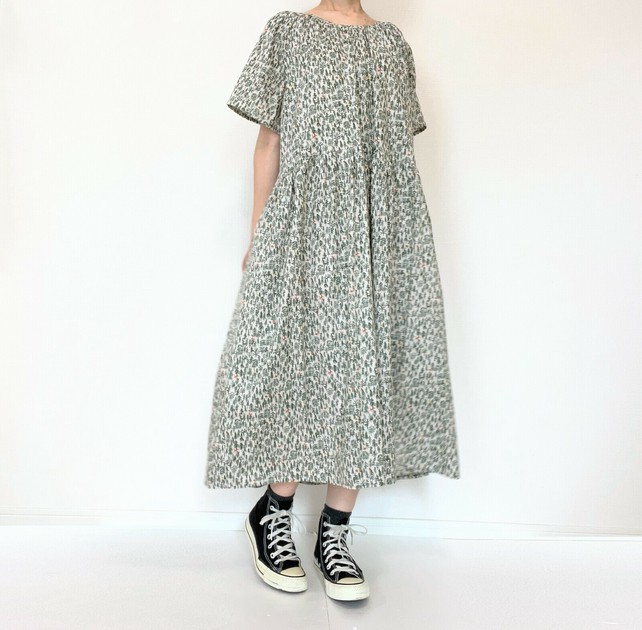 人気スポー新作 handmade】Fox one-piece dress short sleeves 100cotton Made パンツ