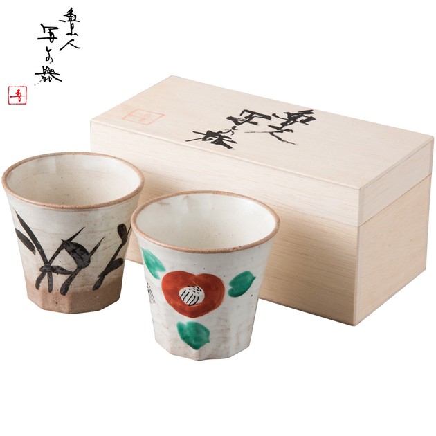 Rosanjin Plate Hand Painted Pair Cups Import Japanese Products At Wholesale Prices Super Delivery Rosanjin Plate Hand Painted Pair Cups Import Japanese Products At Wholesale Prices Super Delivery