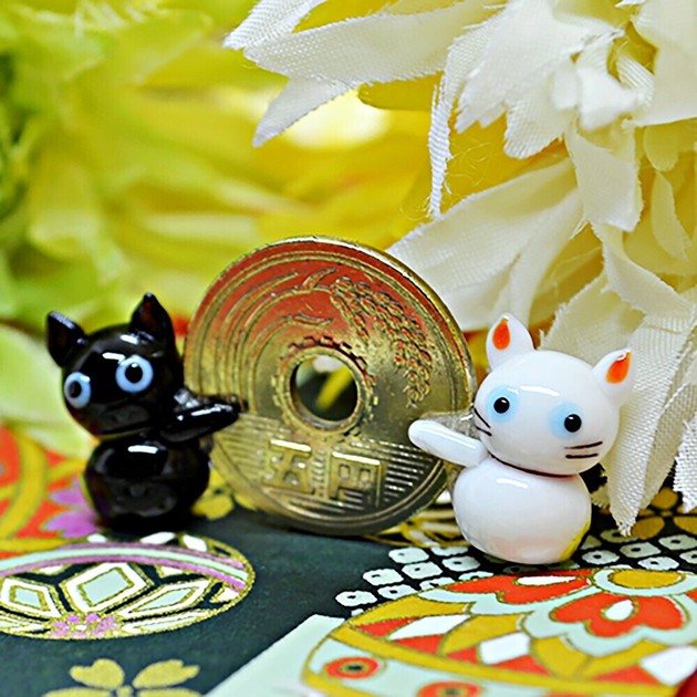 Glass Figurine Object Carry Cat Export Japanese Products To The
