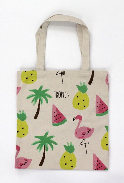 Snap Attached A4 Tote Bag ,Polyester Bag Paint Toro Natural Travel 