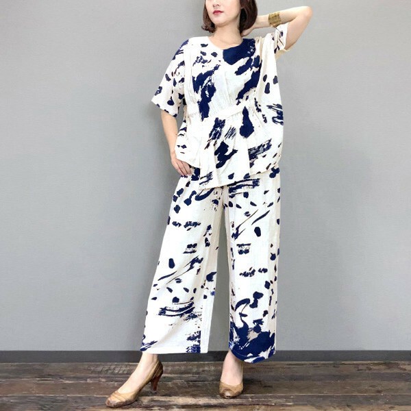 Flex Paint Suit Set Blouse Pants Export Japanese Products To The World At Wholesale Prices Super Delivery