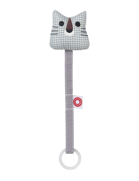 女性に人気！ 在庫限りで廃盤※おしゃぶりホルダー ブルータイガー【ベビー用品 ミルク