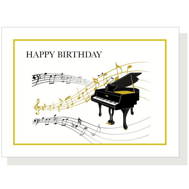 birthday cards with piano theme