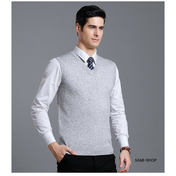 Vest Men S Business Knitted Vest Sweater V Neck Wool Export