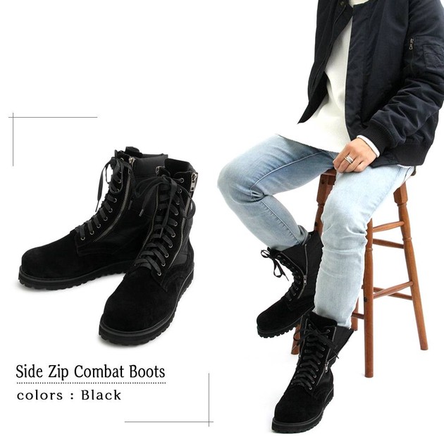 mens casual combat boots