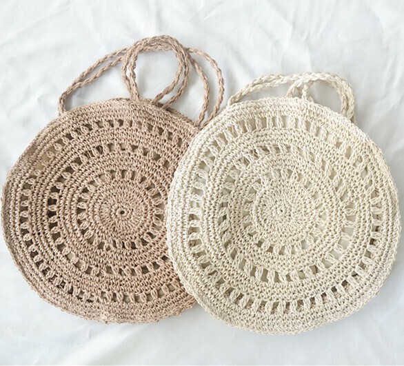 crochet straw bag