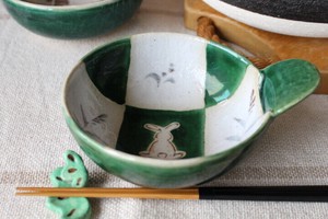 家族だんらん「土鍋の器」　織部兎市松　福とんすい