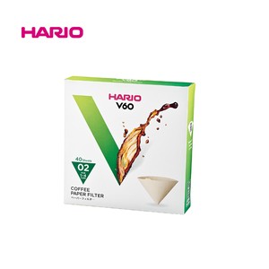 『HARIO』02用　V60用ペーパーフィルター02M　40枚入 VCF-02-40M-23+（ハリオ）