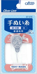 手ぬい糸＜針・糸通し付き＞30番（少し太め）100m巻き　綿100%