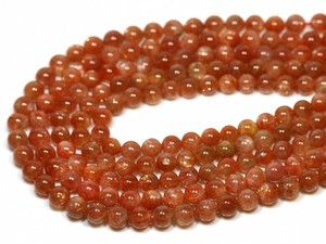 【丸ビーズ】サンストーン(4A) 6mm【天然石 パワーストーン】
