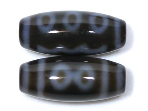 【天珠ビーズ】高級風化天珠2.0cm 五眼