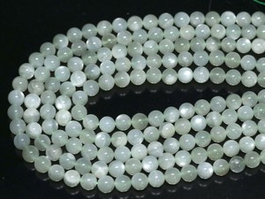 【丸ビーズ】グリーンムーンストーン (3A) 8mm 【天然石 パワーストーン】
