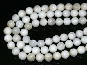 【丸ビーズ】スコレサイト (ゼオライト) (3A) 12mm【天然石 パワーストーン】