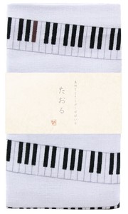 日本製 がーぜたおる 『 ピアノ 』 フェイスタオル