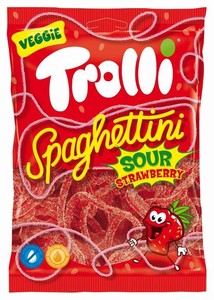 【Trolli】スパゲティサワーストロベリー100g(グミキャンディ)