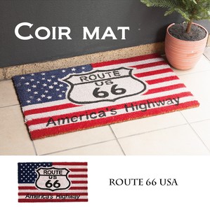 【玄関マット】Coir mat コイヤーマット［ROUTE66 USA］