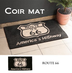 【玄関マット】Coir mat コイヤーマット［ROUTE66］＜アメリカン雑貨＞