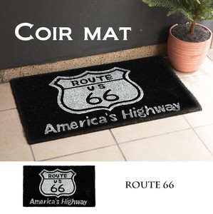 【玄関マット】Coir mat コイヤーマット［ROUTE66］＜アメリカン雑貨＞