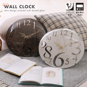 Wall Clock White black Retro 32cm