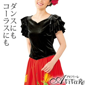 【フラダンス衣装】深みと高級感のある素材★ベロアブラウス★コーラス フラ 演奏会 発表会 上品