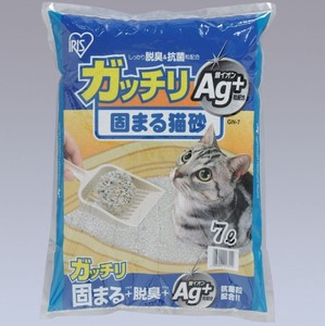 【猫砂　トイレ　ペット用品】ガッチリ固まる猫砂Ag+