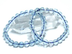 ☆高品質☆【ブレスレット】サンタマリアアクアマリン (6A) (約8.5〜9mm) 【天然石 パワーストーン】
