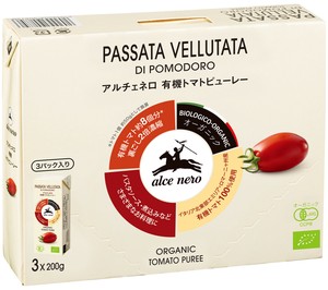 【アルチェネロ】有機トマトピューレー 3P（200g×3パック）セット【オーガニック】