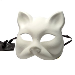 イタリア製 マスケラ ベネチア 仮面 【Gatta】デコ用 素材 ホワイト