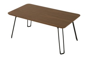 ローテーブル　折りたたみ式テーブル★ウォールナット突板　幅80cm★BR色　フレンズ　新生活