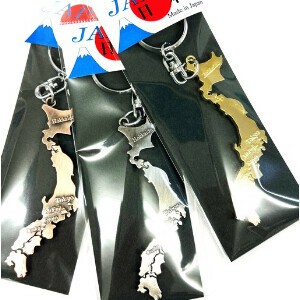 【★日本土産★インバウンドで売れてます！】◇ダイキャスト製品◇日本列島メタルキーホルダー