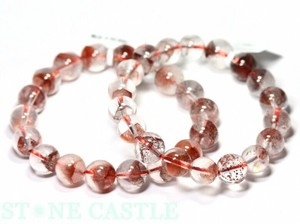 ☆高品質☆【天然石ブレスレット】レッドファントムクォーツ (3A) (約11.5〜12mm)【パワーストーン】