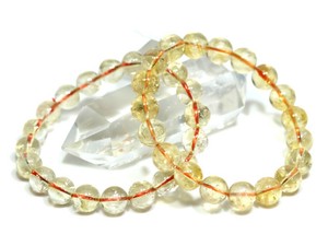 ☆高品質☆【ブレスレット】天然シトリン アイリスクォーツ (2A) (約10.5〜11mm) 【パワーストーン】
