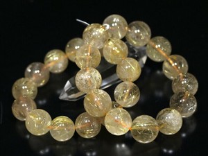 ☆高品質☆【天然石ブレスレット】ゴールデンルチルクォーツ (3A) (約15〜15.5mm)【天然石】