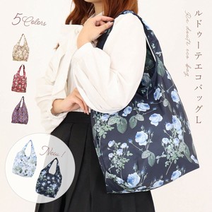 エコバッグ（大）＜田園柄プリント　ルドゥーテ　バラ＞　07RD-55(3色展開)