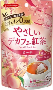 【Tea Boutique】やさしいデカフェ紅茶 ピーチ(1.2g/tea bag10袋入り)