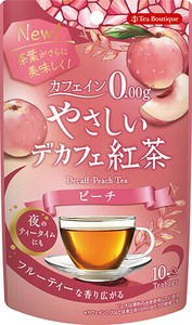 【Tea Boutique】やさしいデカフェ紅茶 ピーチ(1.2g/tea bag10袋入り)