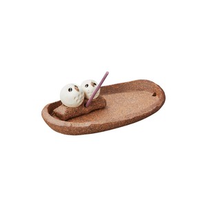 Shigaraki ware Incense Stick Holder Owl Koban Made in Japan