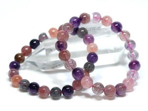 ☆高品質☆【ブレスレット】スーパーセブン (5A) (約8〜8.5mm) 【天然石 パワーストーン】
